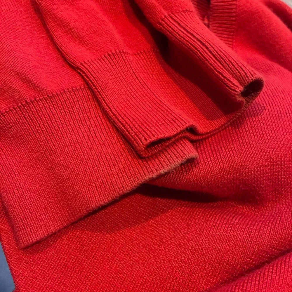Polo Ralph Lauren‎ Mens Medium Red 100% Pima Cotton Crewneck Sweater Red Pony